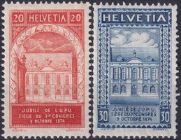 1924, Nr.167+168 (Weltpostverein) Einzelmarken postfrisch **