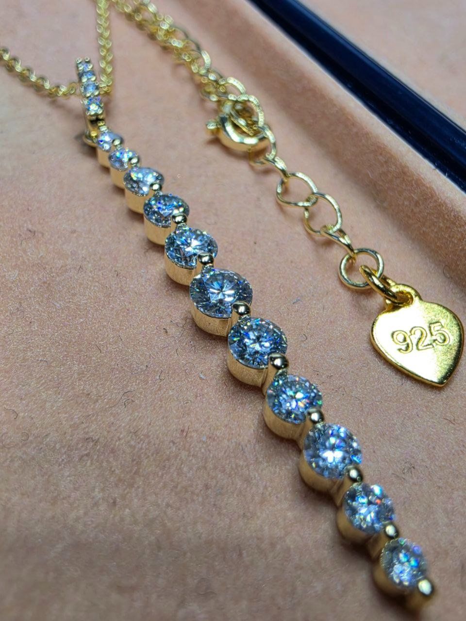 Ketten: Collier argent avec diamants de moissanite certifiés – Neu und originalverpackt aus Reconvilier von Tsma67 6