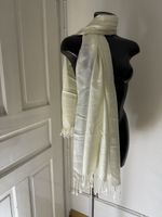 Seidenschal silk scarf white cream - neu