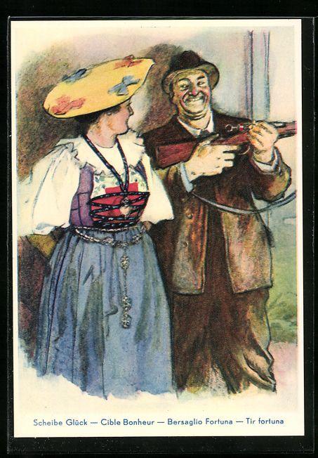 Ansichtskarten: Luzern, Eidg. Schützenfest 1939. Scheib – Gebraucht aus Berlin von bartko-reher