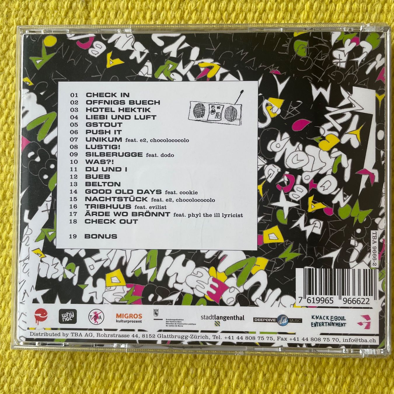 CD: KNACKEBOUL-HOTEL HEKTIK – Usato da Rorschacherberg venduto da CD-Roli 1