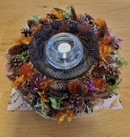 Wunderschöne Tischdekoration mit Kerze, Handmade 🍂 (5
