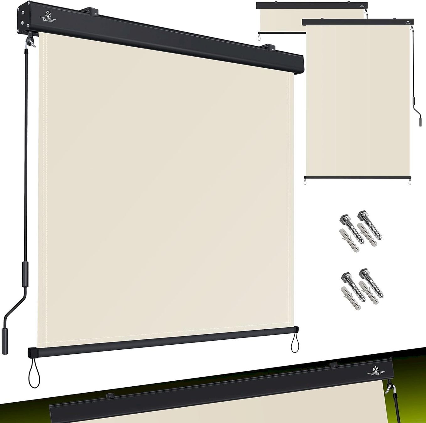 Marquises: Aussen-Senkrechtmarkise 200x250 beige – Neuf avec emballage d'origine à Bottighofen par zaap