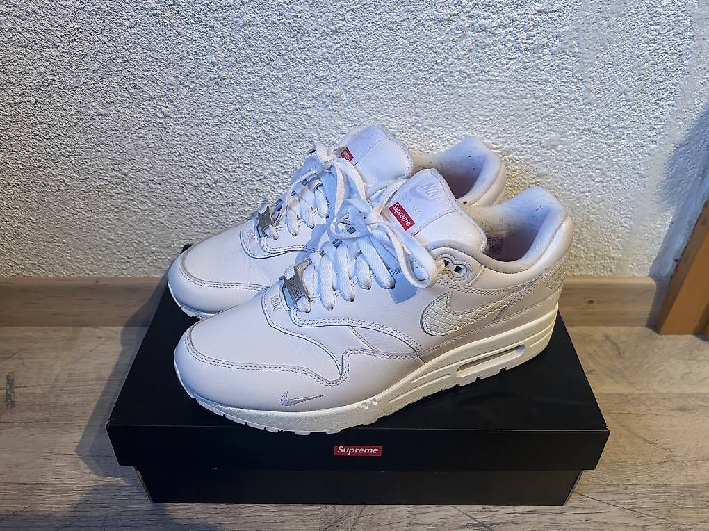 Scarpe da uomo: Nike Air Max 1 x Supreme White – Usato da Studen BE venduto da ram_27zy 4