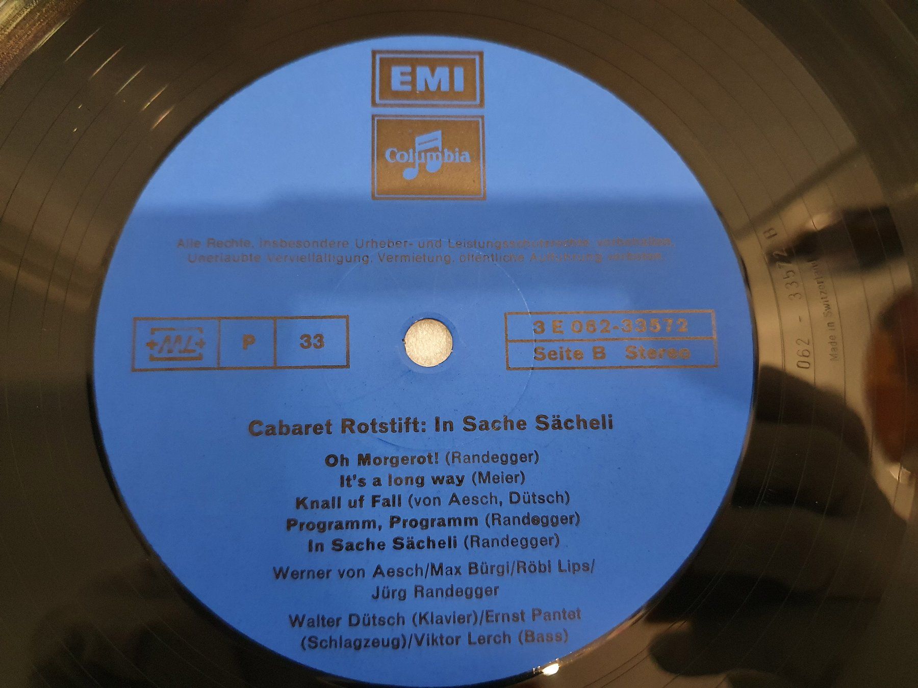 Schallplatten: Cabaret Rotstift – In Sache Sächeli – Gebraucht aus Uster von Vinyl-Leidenschaft 5