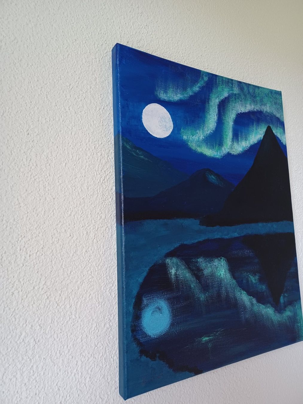 Gemälde: Acrylbild, Nordlichter, Unikat, selbstgemalt – Neu (gemäss Beschreibung) aus Buttisholz von craftergirl 1