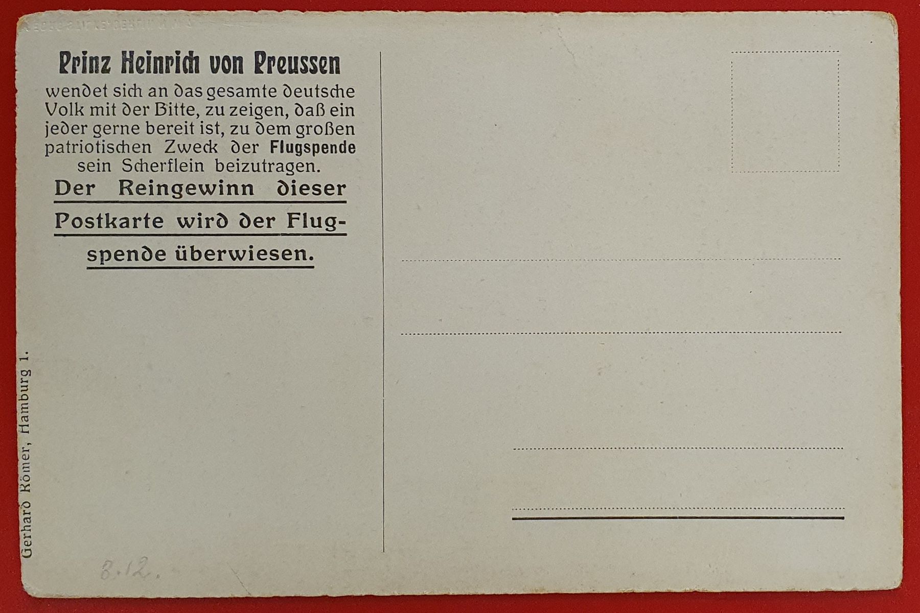 Ansichtskarten: Deutsche Flugspende 1912 – Gebraucht aus Kreuzlingen von Rschweiz1 1