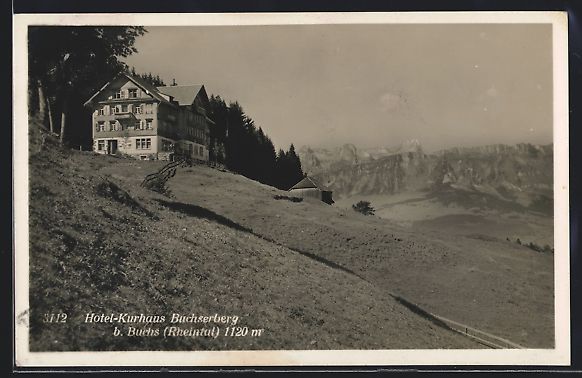 Cartoline postali: Buchs /Rheintal, Hotel-Kurhaus Buchserbe – Usato da Berlin venduto da bartko-reher
