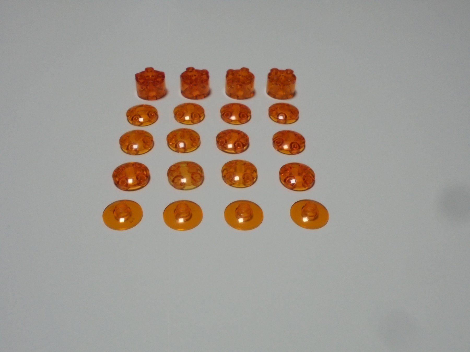 Lego Giocattoli: LEGO - DIVERSE - TRANSPARENTE - ORANGE - RUNDSTEINE – Usato da Gelterkinden venduto da ajdt4