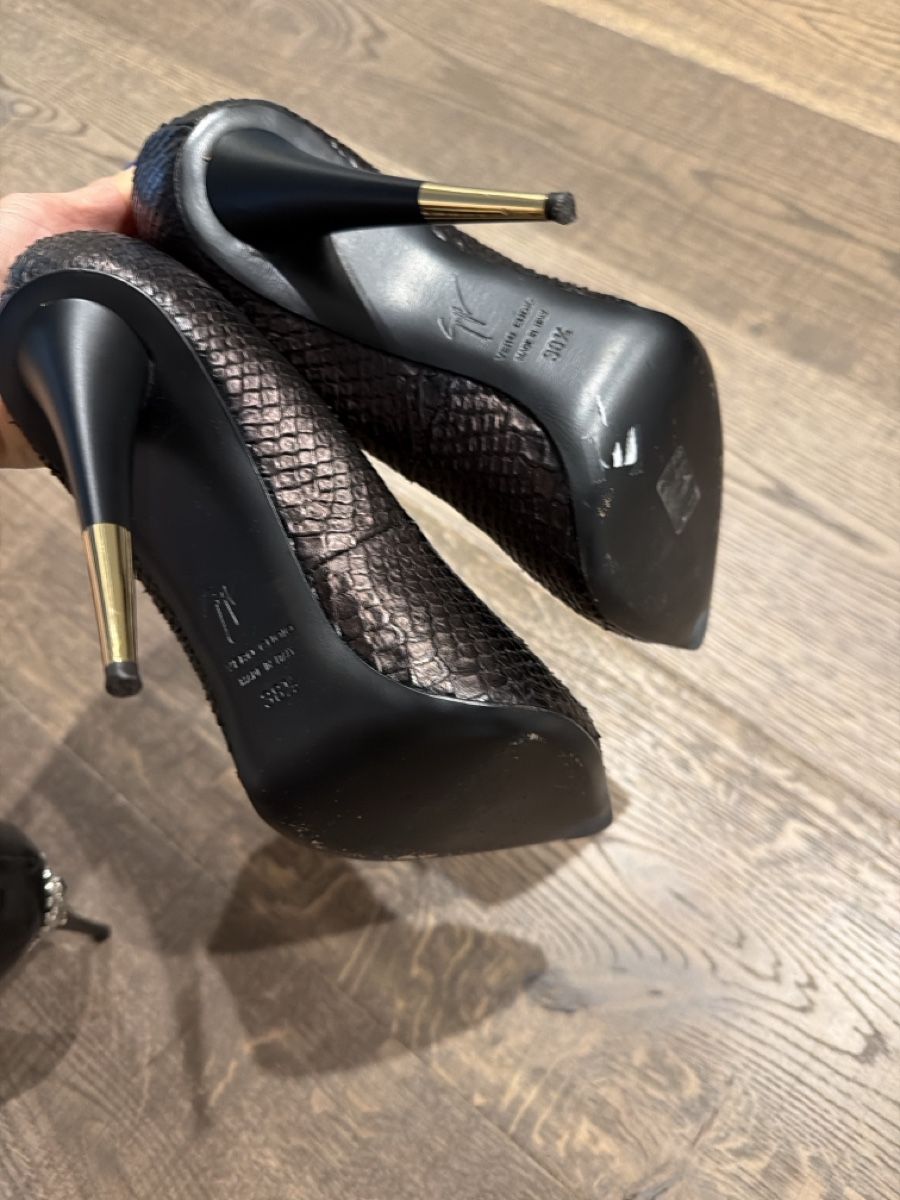Chaussures femmes: Giuseppe Zanotti Brown Metallic Python Leather Pumps – D'occasion à Herrliberg par Tubalp 4