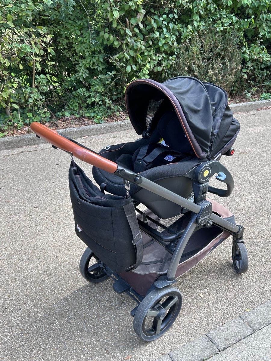 Peg Perego Carrozzine: Poussette Peg-Pérego, duo, noir et cuir – Usato da Bellevue venduto da ram_96hc 3