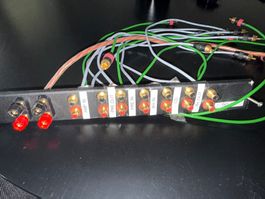 HiFi Cinch RCA Anschluss-Terminal mit Kabeln – vergoldet