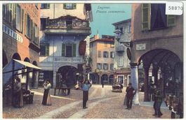 Lugano - Piazza commercio - animee - Litho