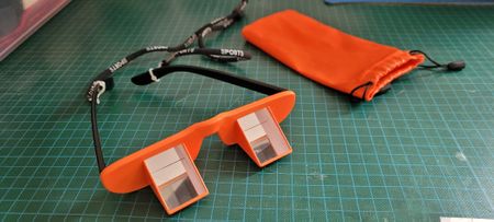 Sicherungsbrille, Kletterbrille, Prismenbrille