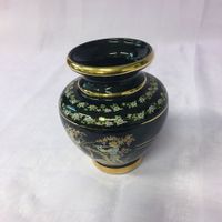 Griechische Vase, 24 Karat vergoldet, schwarz