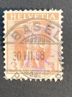 Schweiz 1908 Tellknabe 3 Vollstempel BASEL 30.VII.08