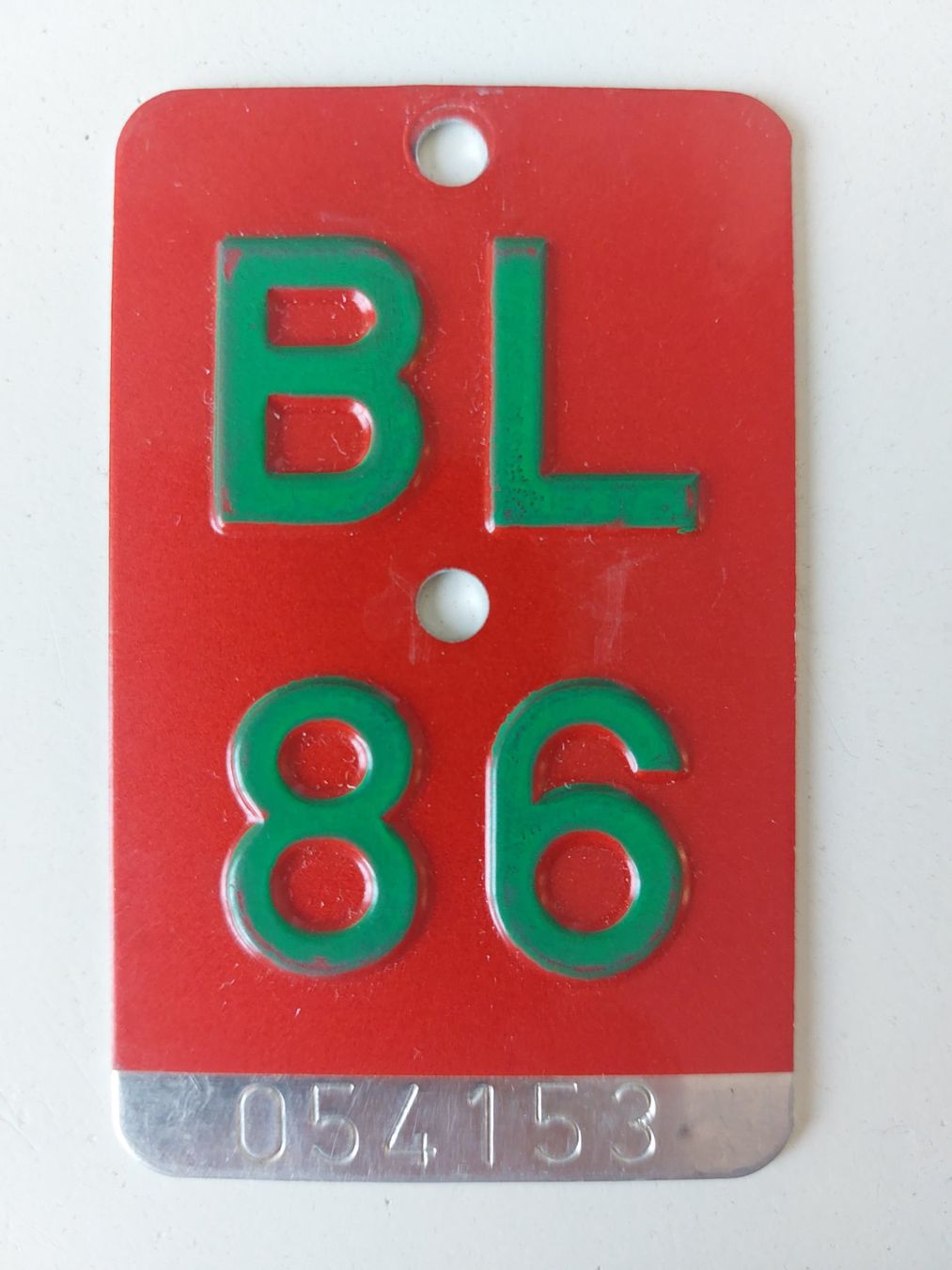 Sachs Insegne: Velonummer BL 86 plaque Velo – Usato da Schenkon venduto da Uhu007