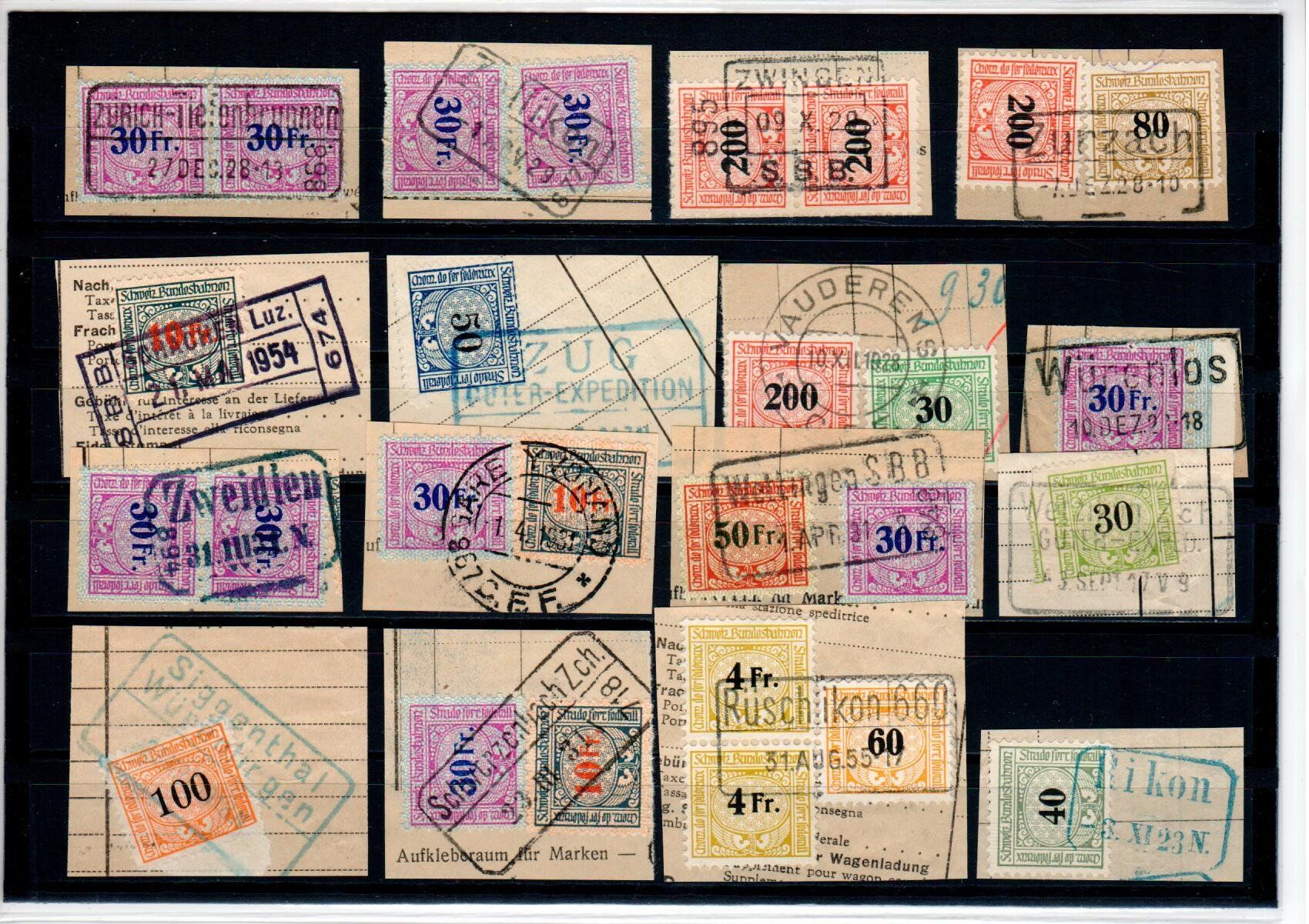 Alle Briefmarken: Bahnpost - Dienstmarke – Gebraucht aus Wolhusen von Curver9