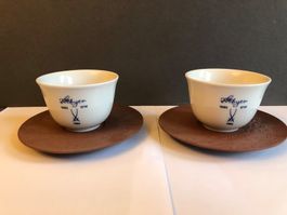 Meissen, 2 Moccatässchen, zum Jubiläum 1982