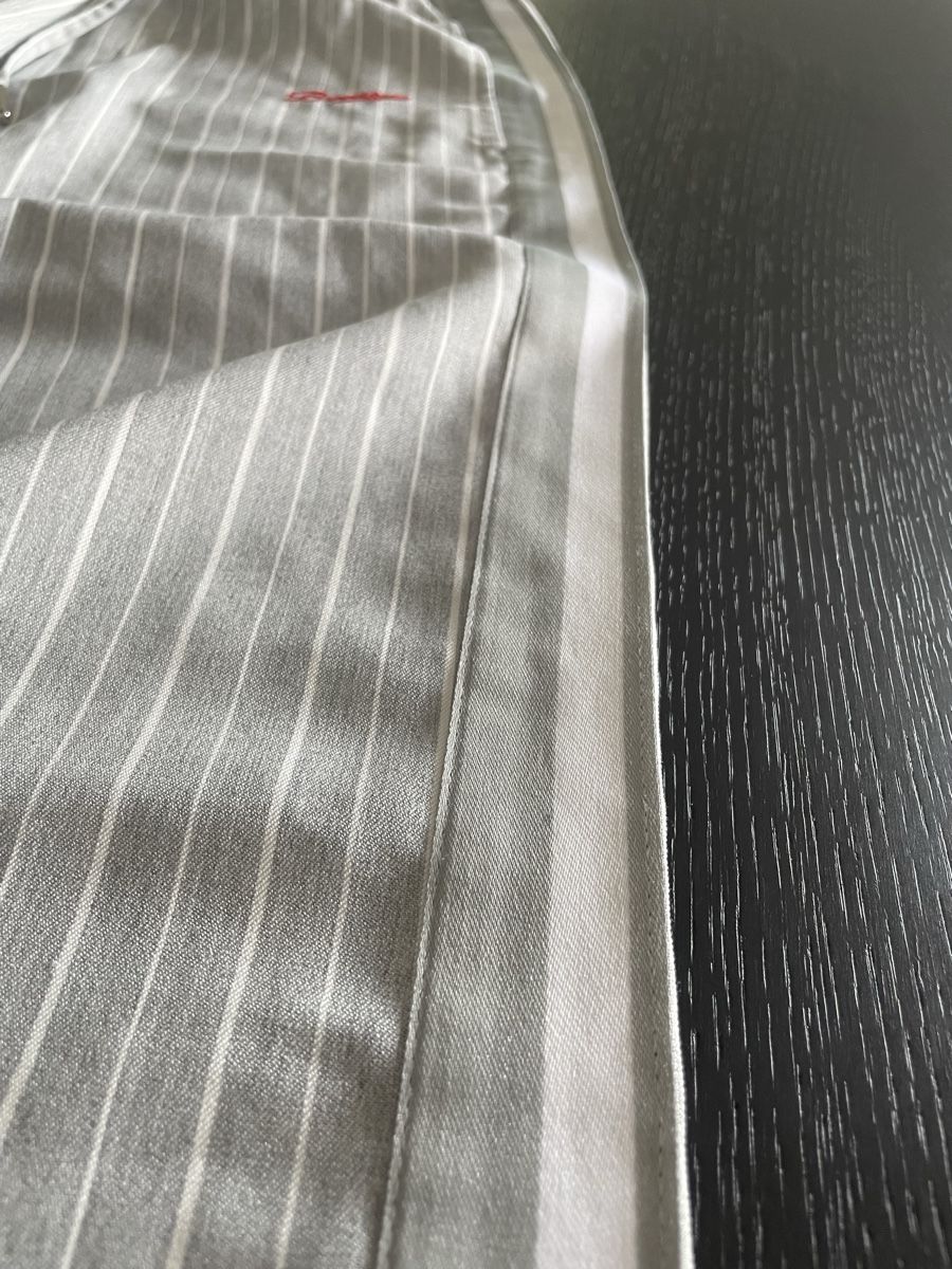 Pantaloni: Pantalon gris et blanc, taille S – Nuovo (secondo la descrizione) da Bussigny venduto da Z.seller 3