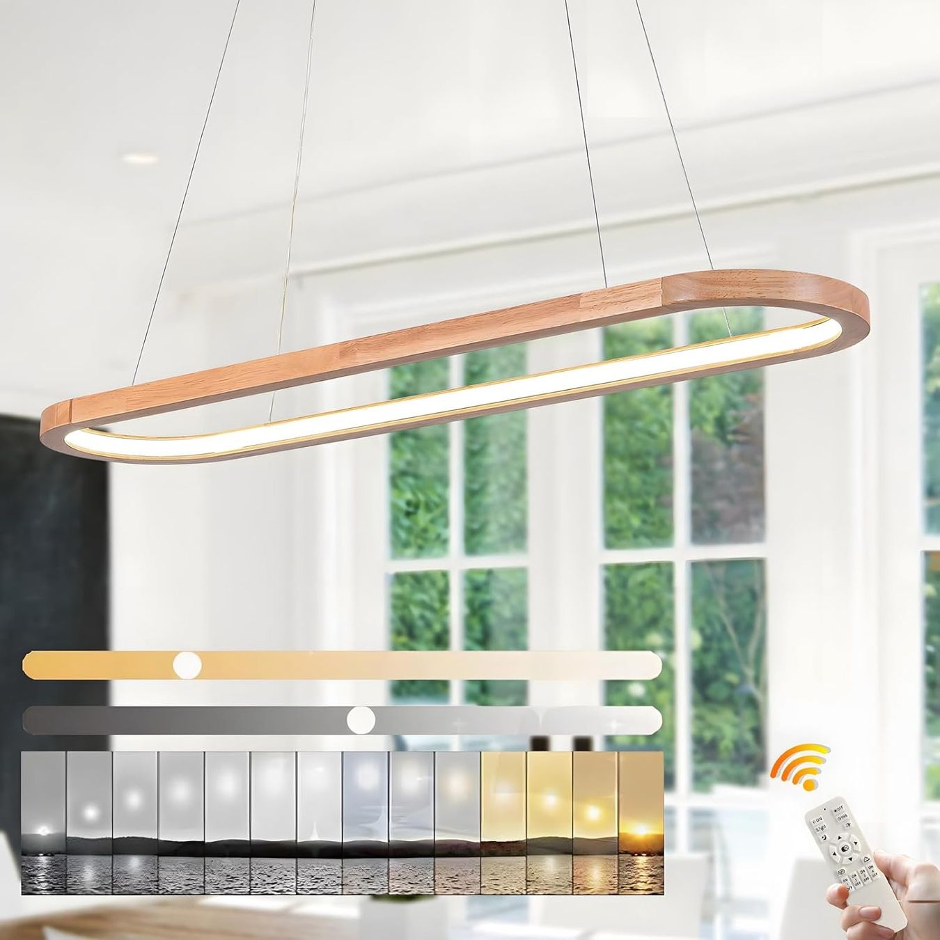 Lampadari & plafoniere: LED Kronleuchter Deckenleuchte Dimmbare Ovale Ring Kreis – Nuovo e nell'imballaggio originale da Hundwil venduto da Pakethase