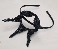 Schwarze Krone Haarreif - Perfekt für Halloween Partys!