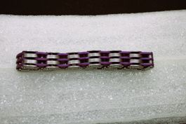 Armband Kette Lila Edelstahl neu