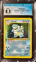 Pokémon Turtok 1st Edition CGC 8.5 Base Set Deutsch Holo 2/1