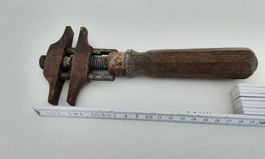 Alte Rohrzange, Holzgriff, Vintage Werkzeug, Top Zustand