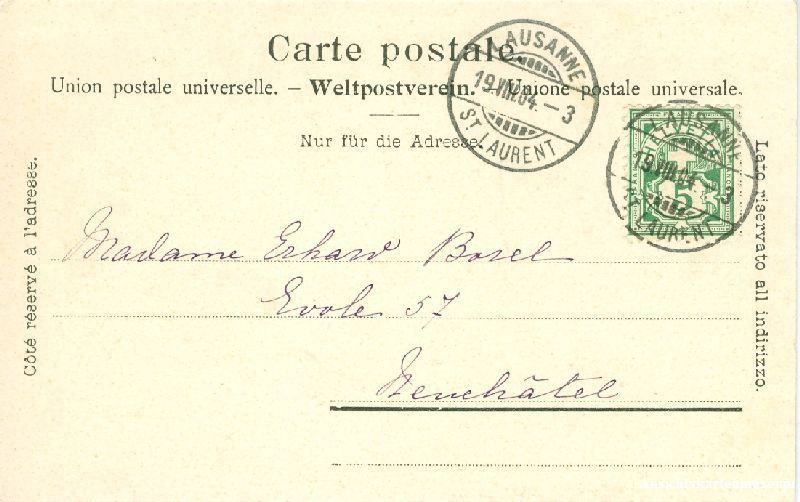 Cartoline postali: Zermatt - Triftbach + 1904 – Usato da Emmenbrücke venduto da teestube 1