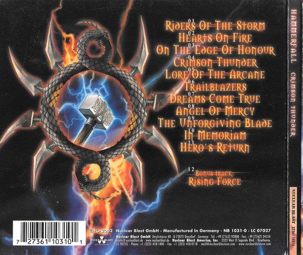 CD: HammerFall – Crimson Thunder  Digipak – Usato da Gingins venduto da Demonseed 1