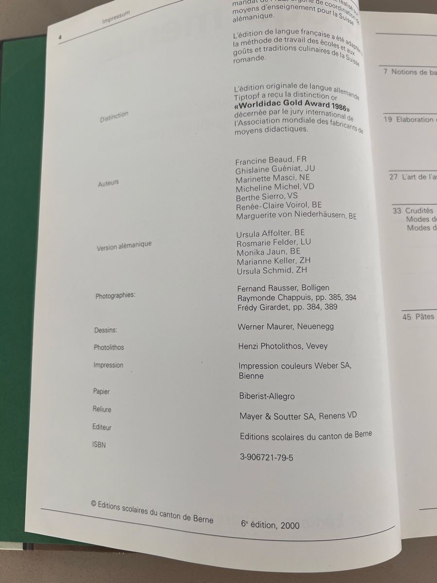 Bücher: Croqu’Menus ancienne version – Gebraucht aus Neuchâtel von lssp 1