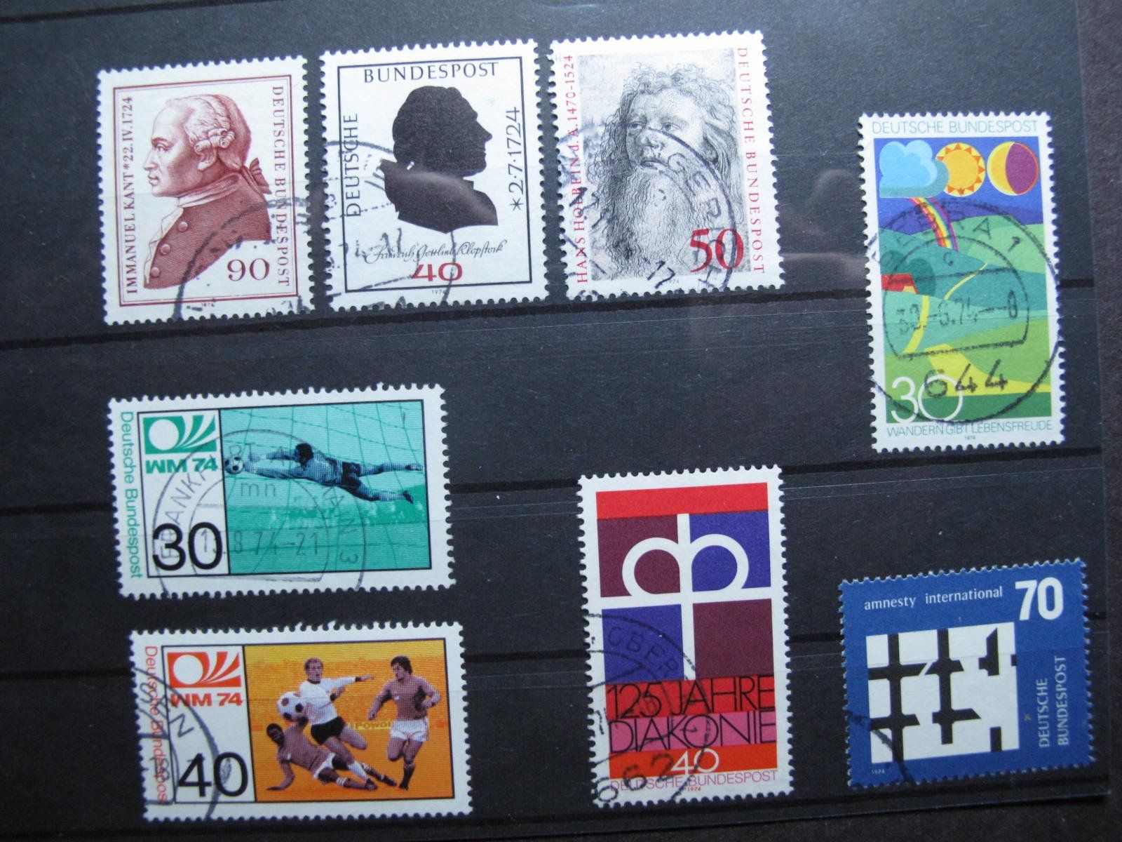 Tutti i francobolli: BRD 1974 Immanuel Kant / Amnesty Intl. gest. – Usato da Wil SG venduto da fva01