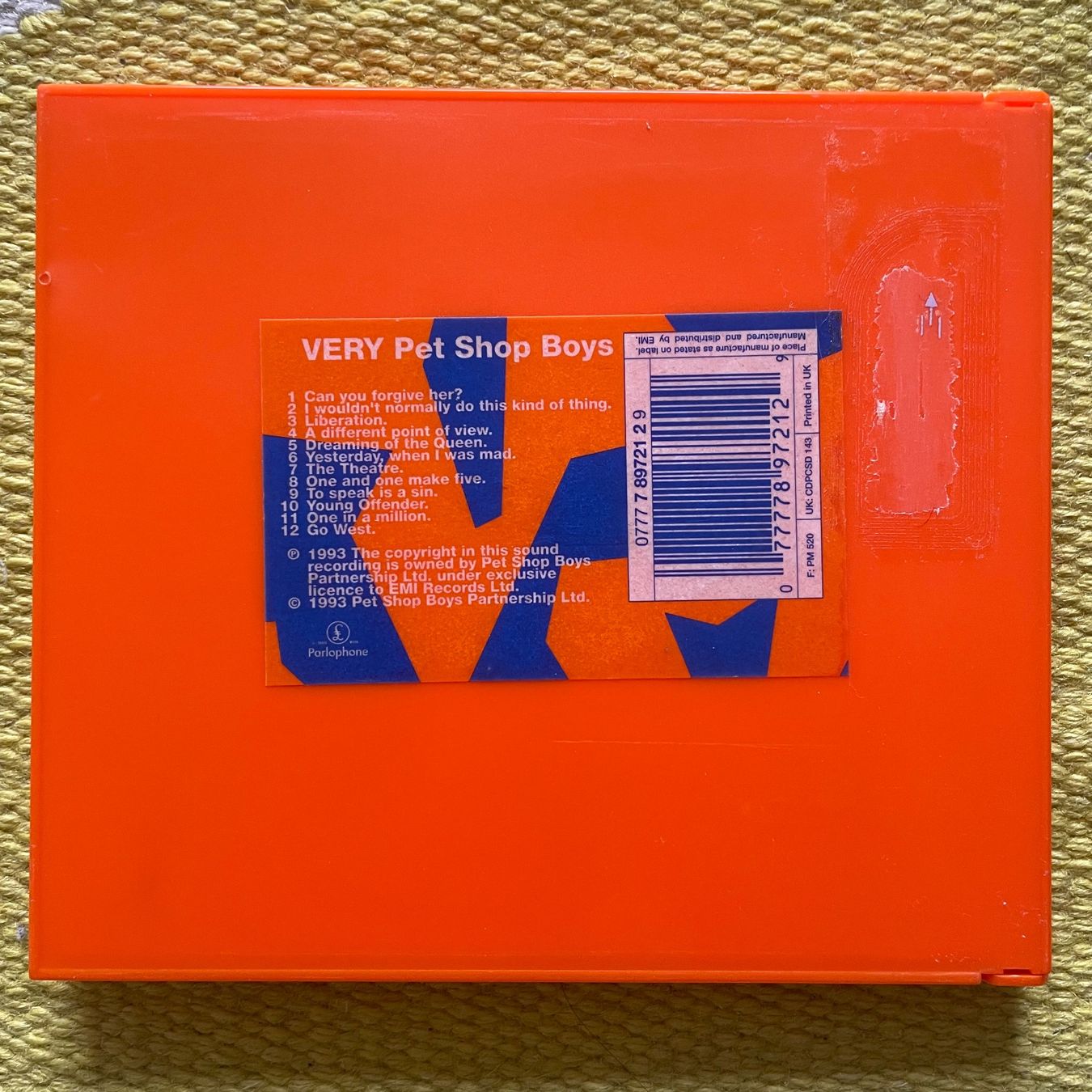 CD: PET SHOP BOYS-VERY – Usato da Rorschacherberg venduto da CD-Roli 1