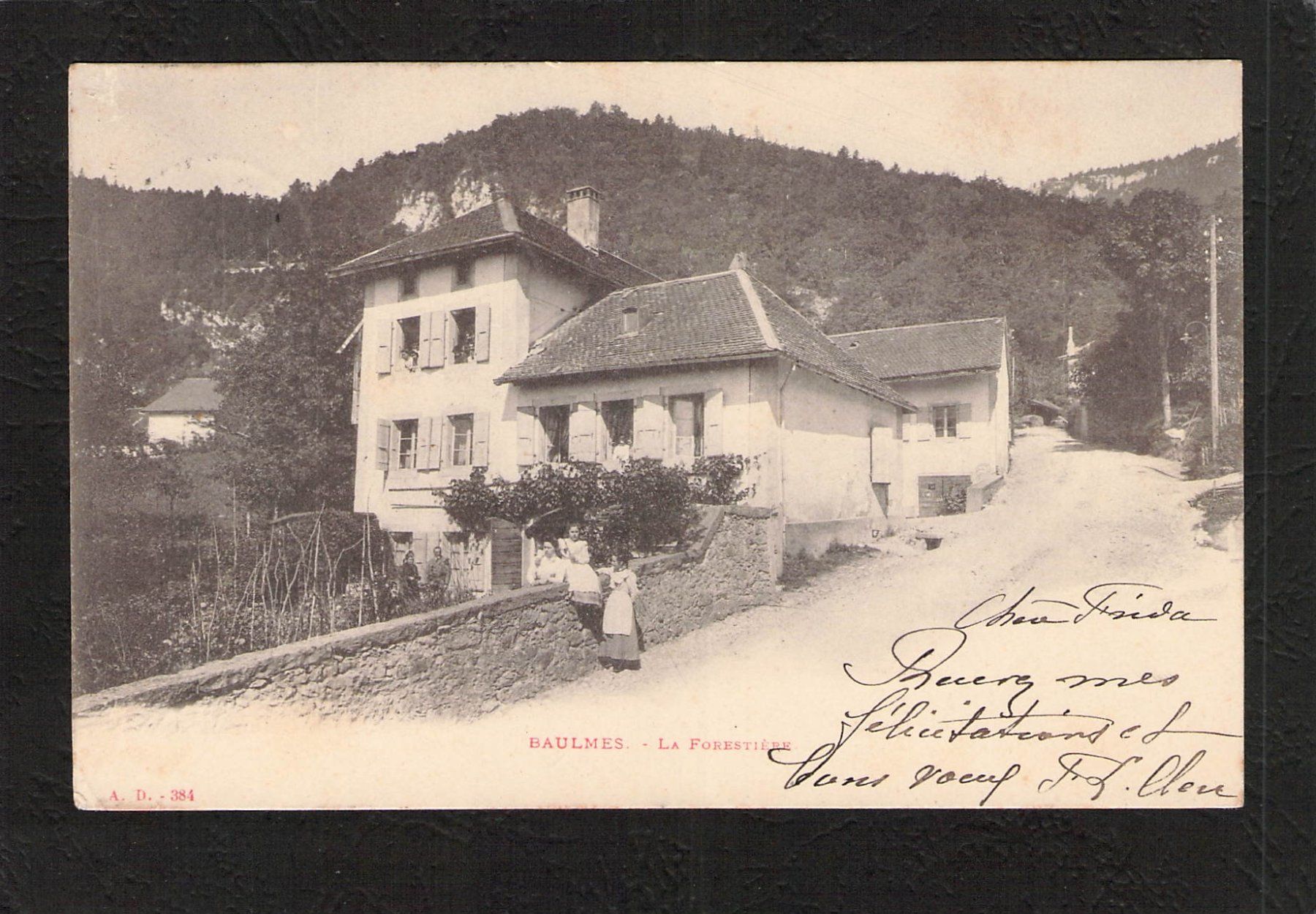 Cartoline postali: Baulmes VD , La Forestière , gel. 1903 – Usato da Reichenburg venduto da Pipo-67