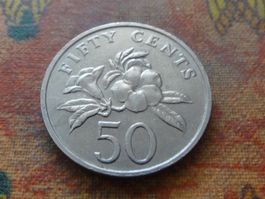 SINGAPOUR  50  Cents  1989