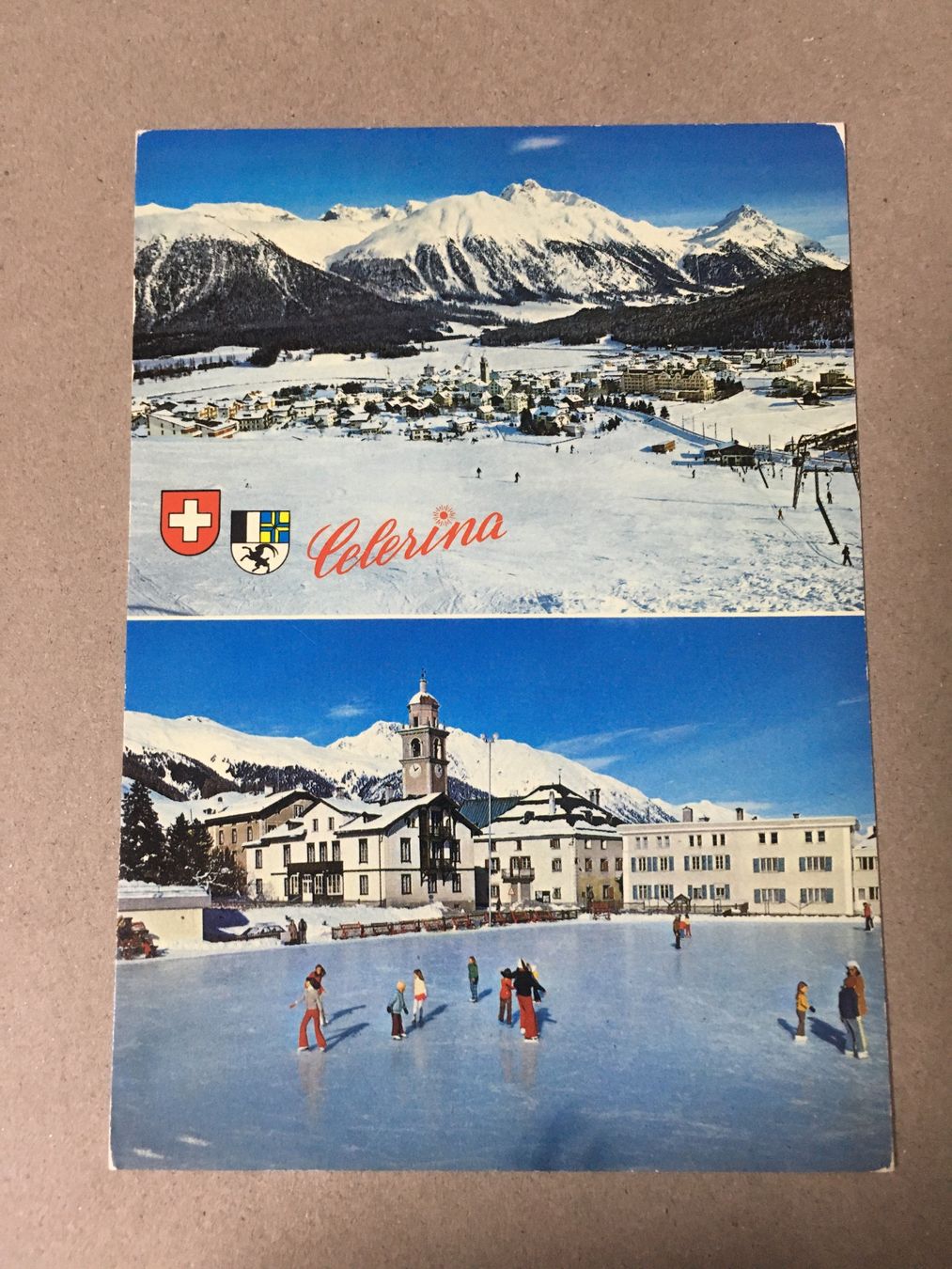 Ansichtskarten: AK Celerina mit Eisbahn Graubünden – Gebraucht aus Küttigen von Melisch1000
