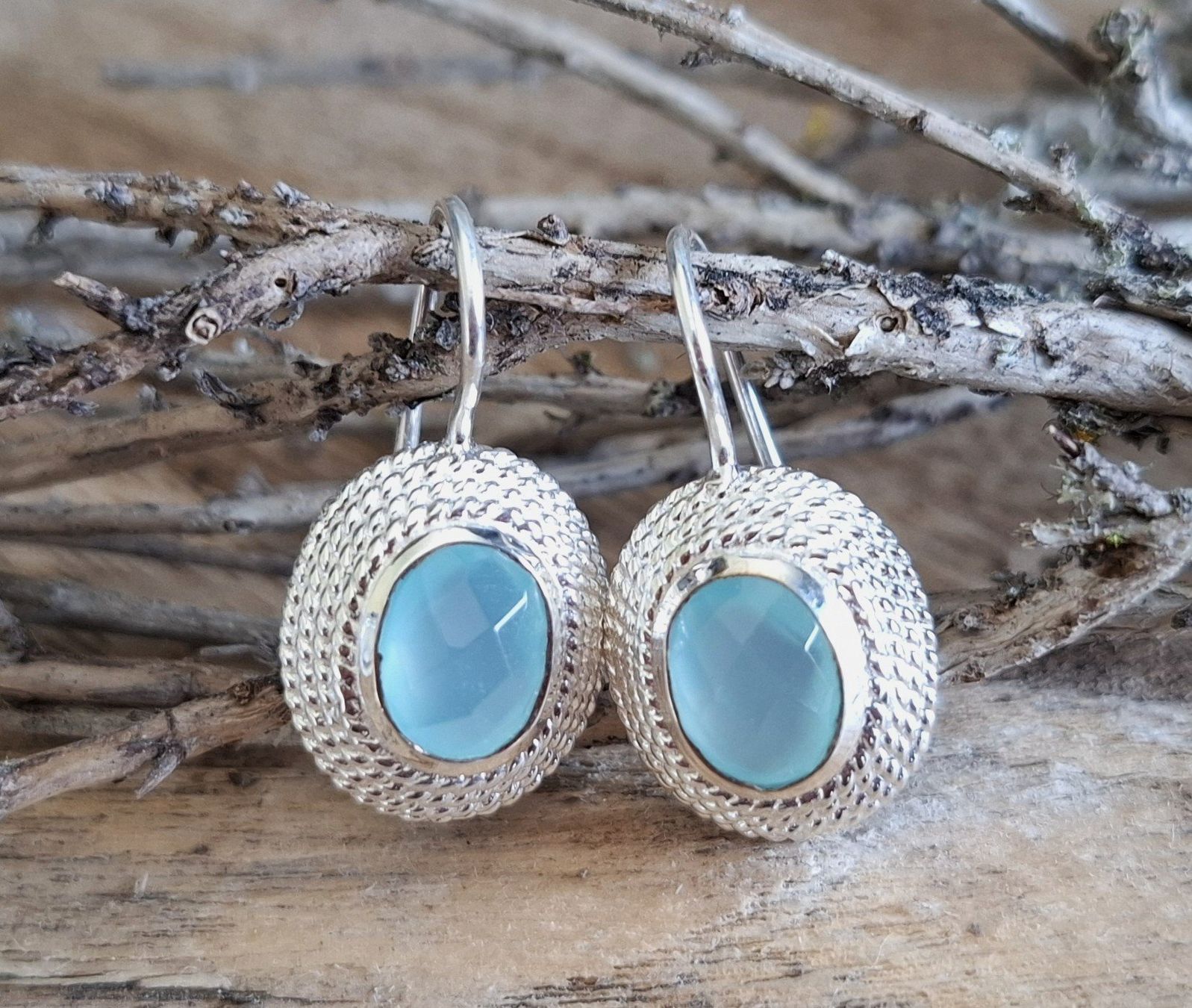 Orecchini pendenti & Orecchini a lobo: NORA - Silberohrringe - Achat - türkis – Nuovo e nell'imballaggio originale da Mühlethal venduto da nicita-modeschmuck 1