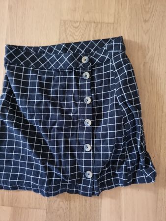 Karo Minirock mit Knöpfen