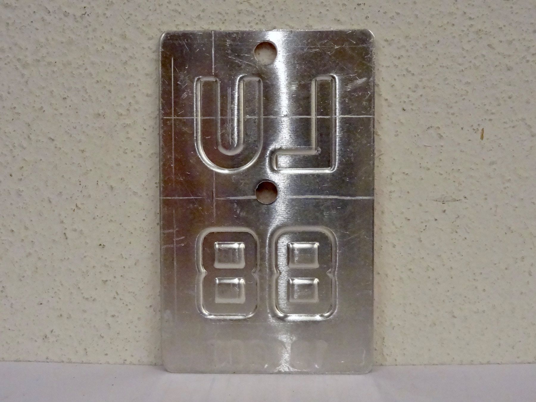 Insegne: LU 88 VELONUMMER - FAHRRADSCHILD – Usato da Kerzers venduto da zimmergruen 1