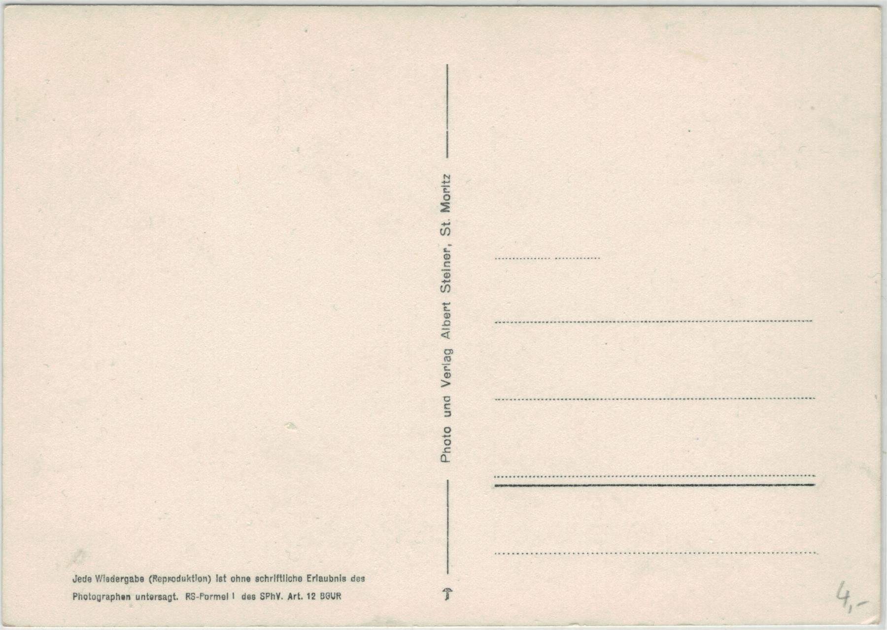 Cartoline postali: GR 285 SILVAPLANASEE GF – Usato da Fribourg venduto da philafri 1