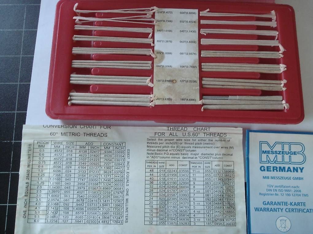 Tutti gli attrezzi: Gewinde Messstift Satz, 48 Teilig MIB – Usato da Walzenhausen venduto da nobelsales 3