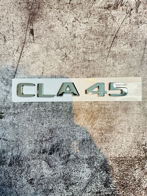 Mercedes AMG CLA45 Emblem Schriftzug Logo aus ABS NEU Chrom (Neu und ...