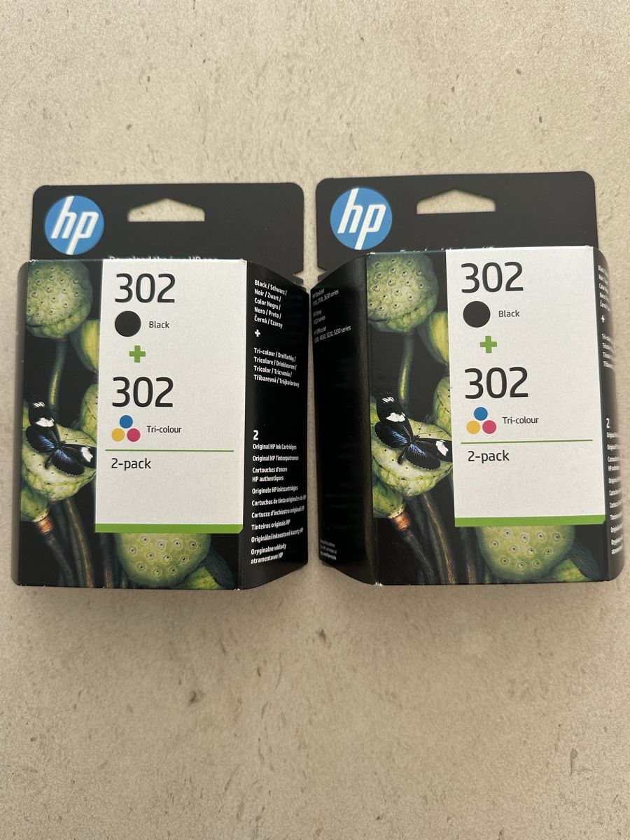 Hewlett Packard Druckerpatronen & Toner: HP 302 black & Tri colour Neu – Neu und originalverpackt aus Ramsen von uniquetones.ch