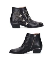 CHLOÉ Iconic Susanna ankle boots silver, s.36.5