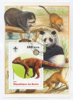 Block "Grosse Panda, Nasenbär, Waschbär". Benin