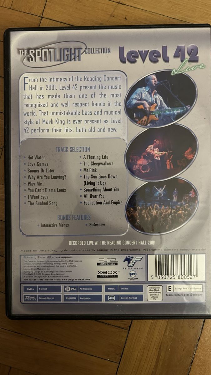 Tutti i DVDs: Level 42 DVD – Usato da Lugano venduto da bad_2t9b 1