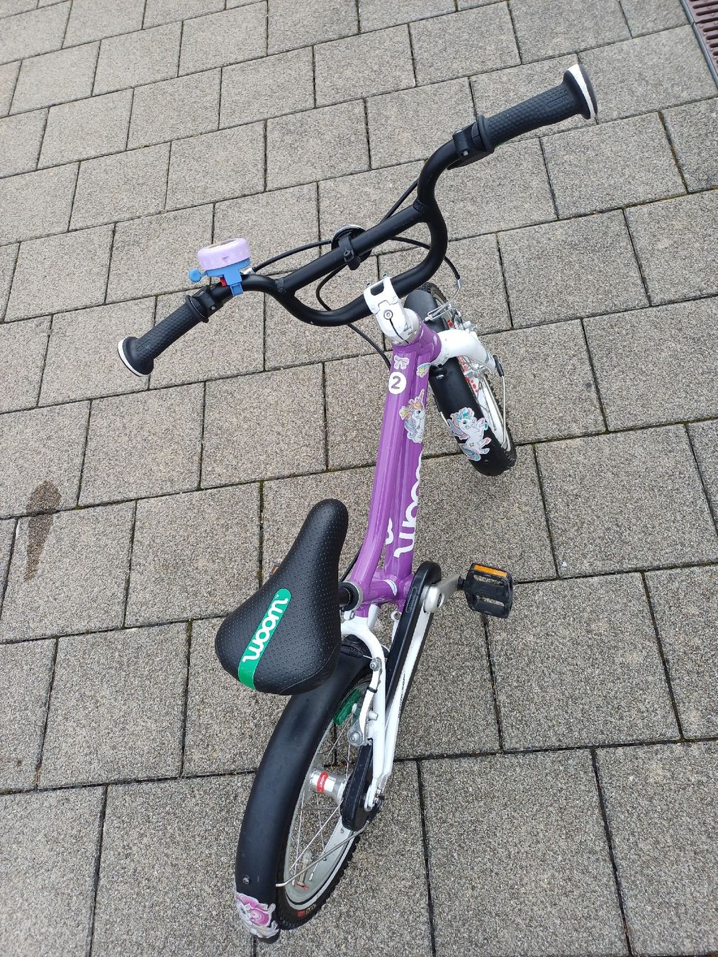 Woom Biciclette: Woom 2 Lila violet kinderfahrad 14" – Usato da Steffisburg venduto da Mr.T02 3