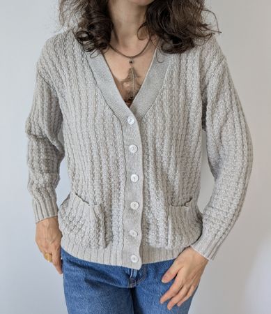 Damen Strickjacke Collection beige Groesse L gut erhalten