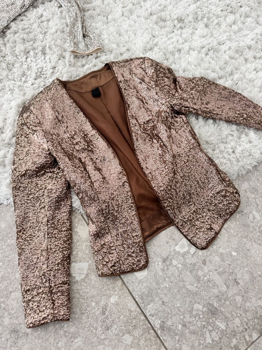 Giacche: Sparkling Rose Gold sequins jacket vintage ✨ – Usato da Cham venduto da chrispluess